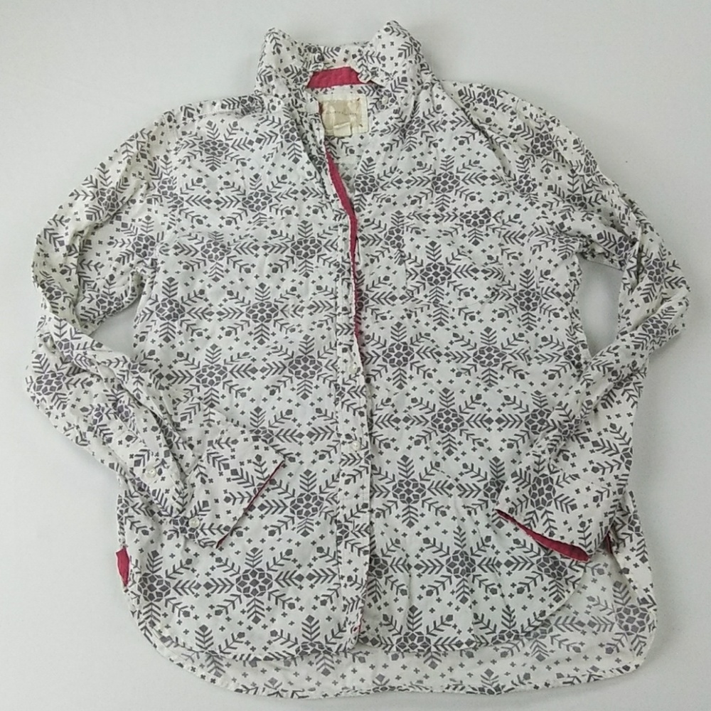 Victoria's secret pajama top size small snowflake